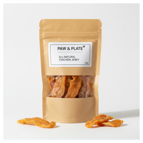 Bolsa kraft de 120g de snack premium de pechuga de pollo para perros